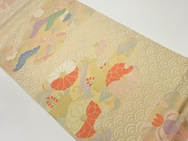 JAPANESE FUKURO OBI / WOVEN FLOWERS